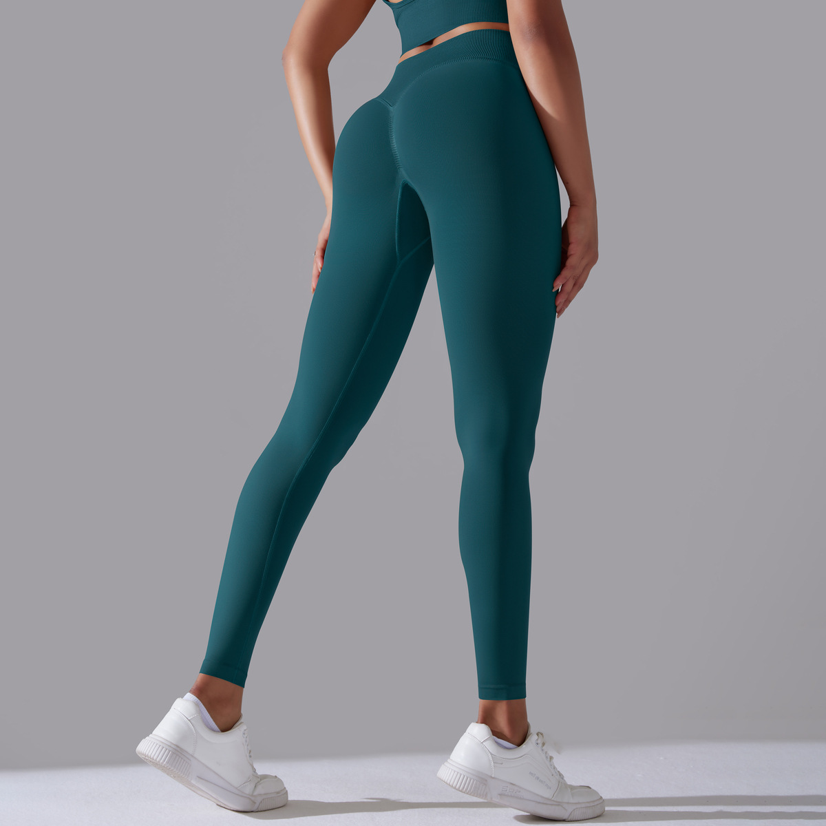 Naked Soft High Elastic Seamless Knit Fitness Leggings 11 Colors, High Waist Peach Hip Lifting Integrated Slim Training Sports Pants, YFYS6632