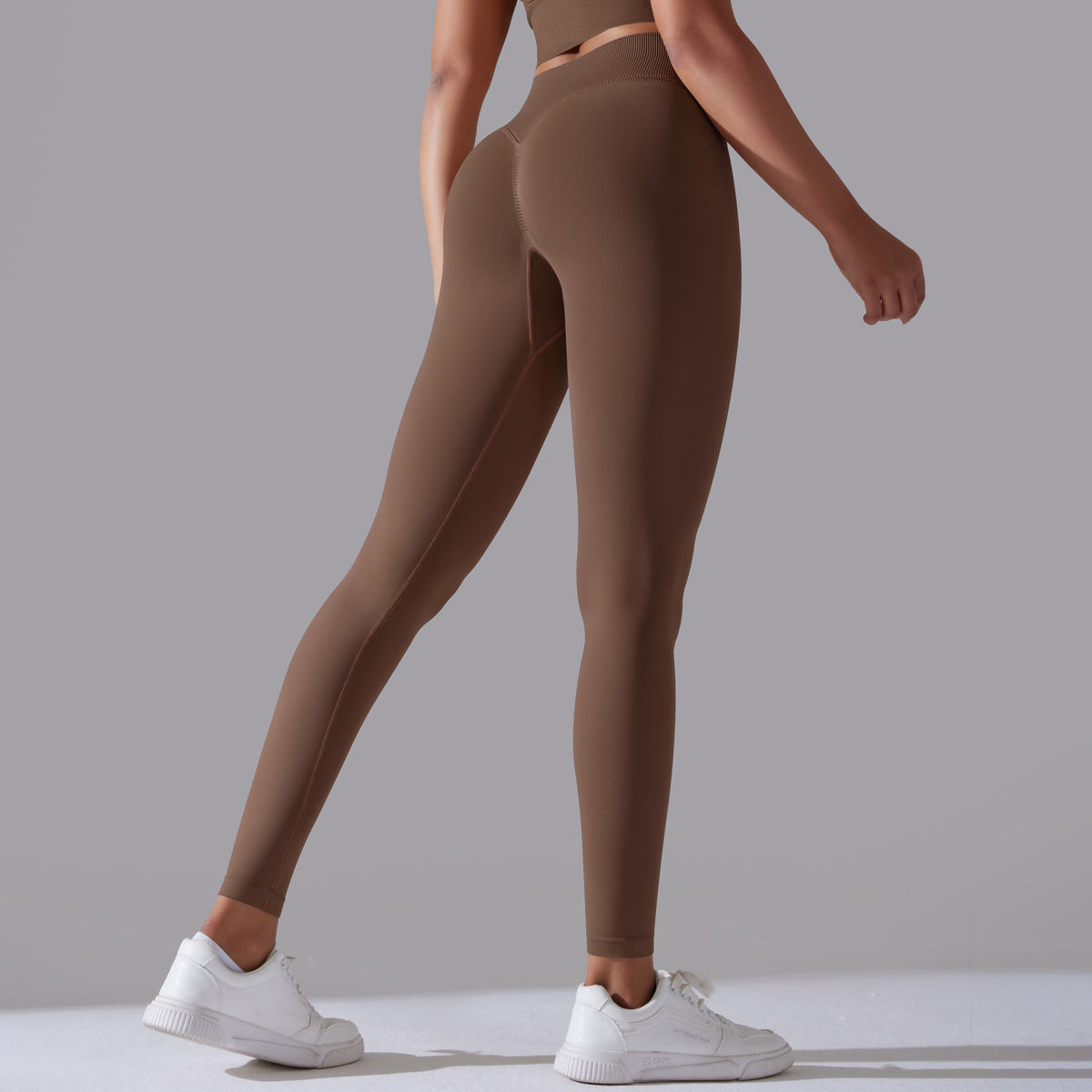 Naked Soft High Elastic Seamless Knit Fitness Leggings 11 Colors, High Waist Peach Hip Lifting Integrated Slim Training Sports Pants, YFYS6632