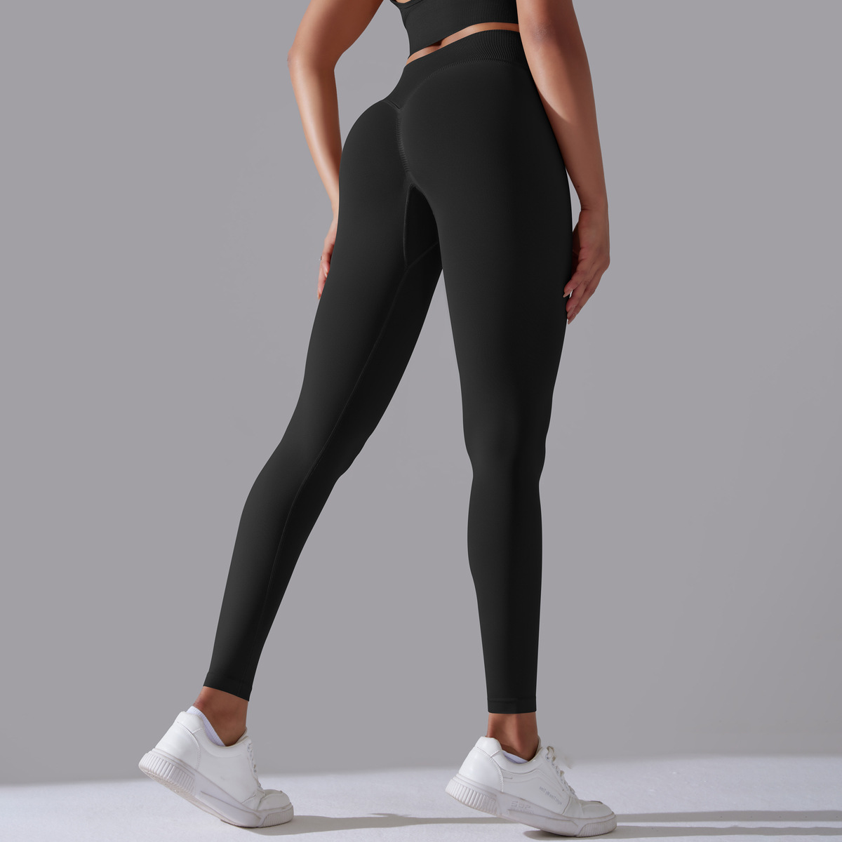 Naked Soft High Elastic Seamless Knit Fitness Leggings 11 Colors, High Waist Peach Hip Lifting Integrated Slim Training Sports Pants, YFYS6632