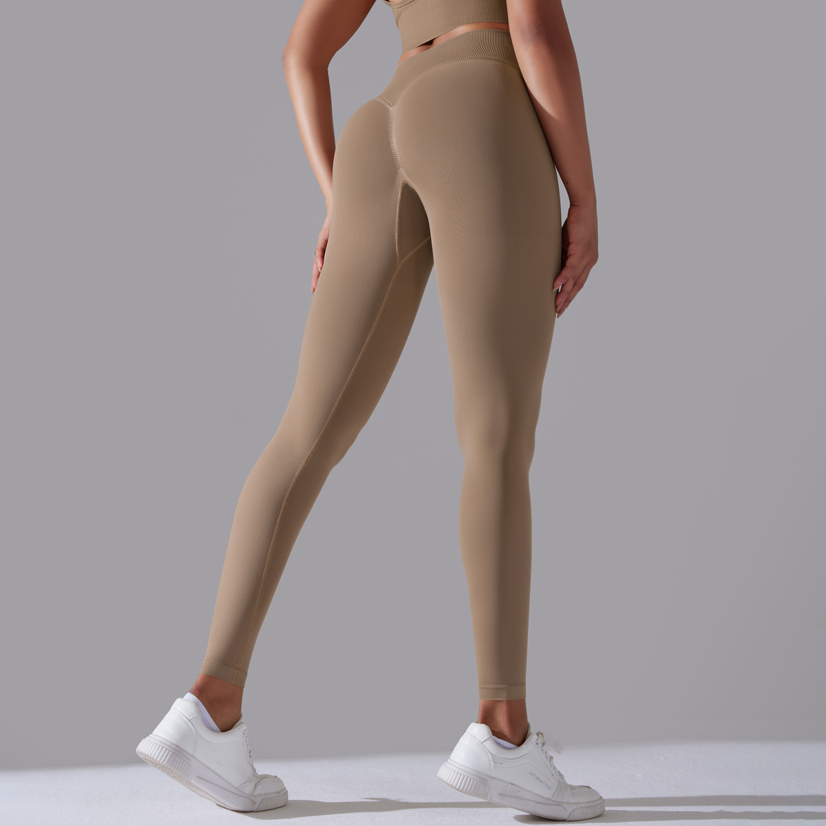 Naked Soft High Elastic Seamless Knit Fitness Leggings 11 Colors, High Waist Peach Hip Lifting Integrated Slim Training Sports Pants, YFYS6632